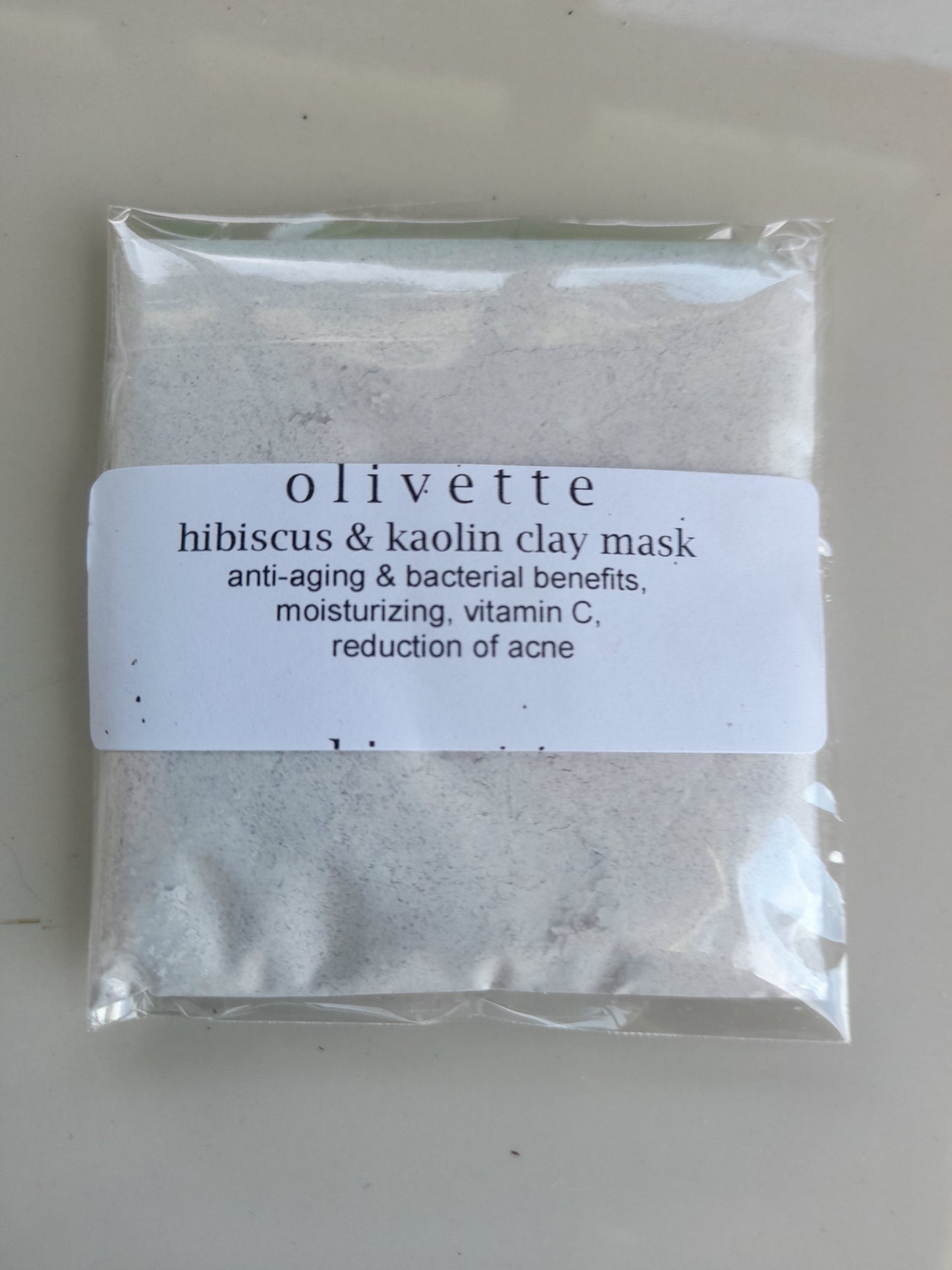 Clay Face Mask - Hibiscus and White Kaolin Clay Mask