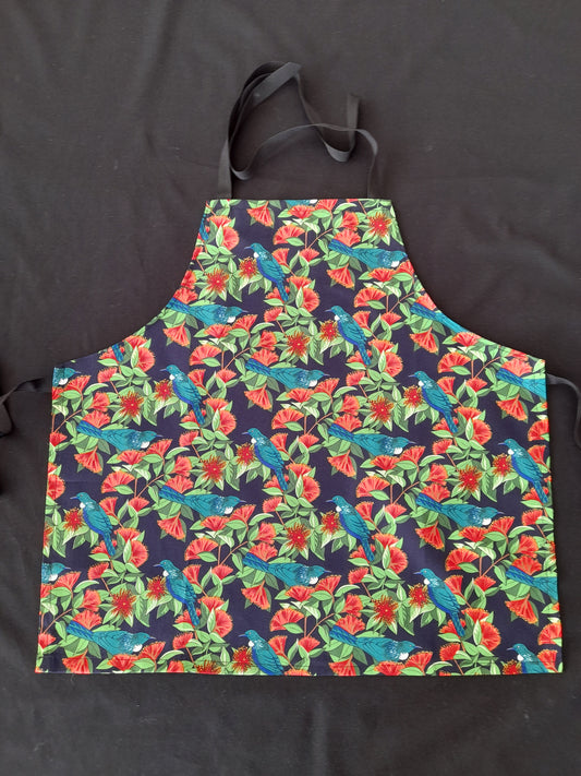 Childrens Apron Kiwiana Tuis and Puhutukawas