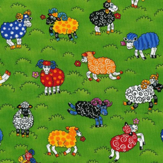 Adult Apron Farm Fun Sheep Green