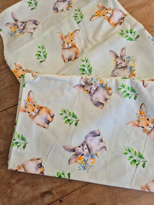 Children's Apron Easter light green fabric